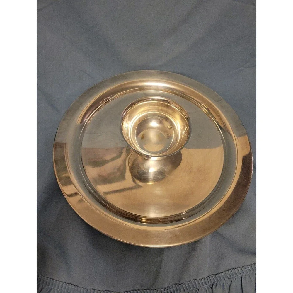 Vintage Wm Rogers Silverplated Chip and Dip Platter Tray